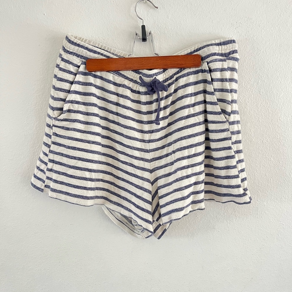 Old Navy Navy and White Striped Shorts